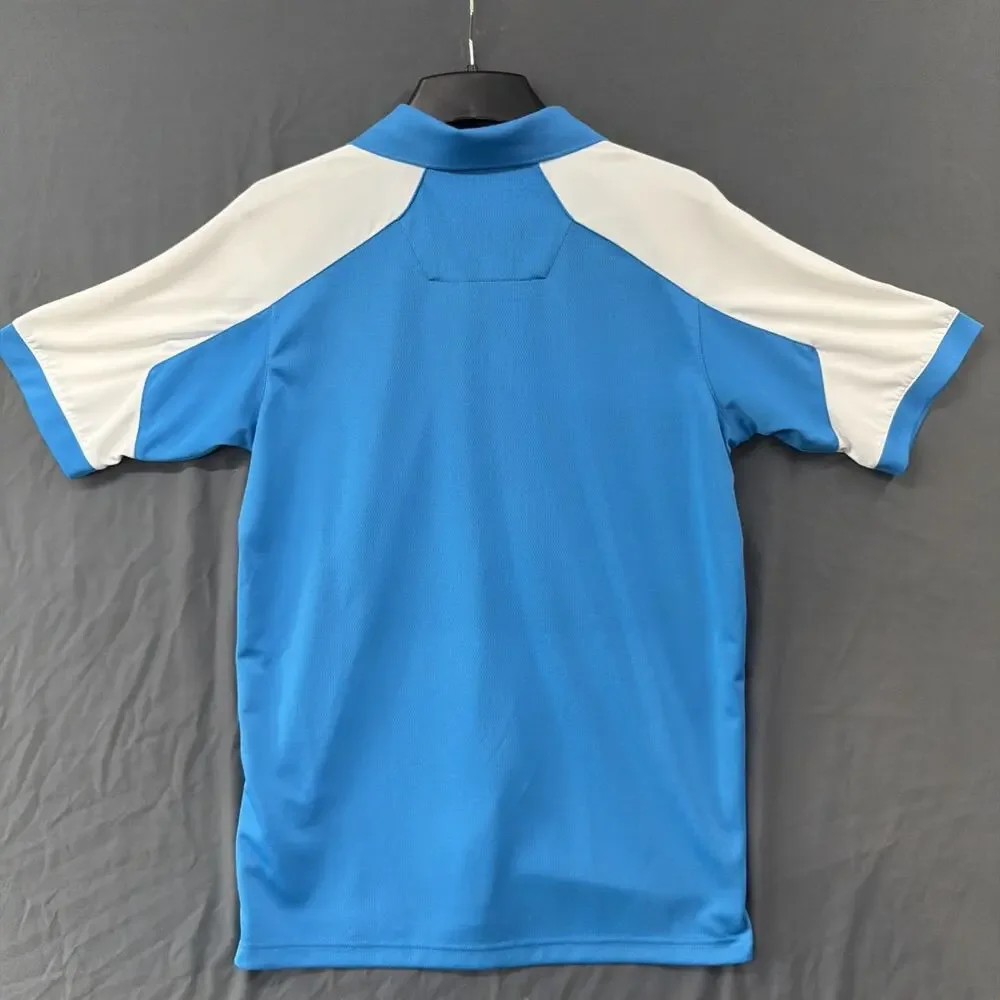 Carolina Panthers Antigua Short Sleeve Polo Shirt Men L Blue NFL Football